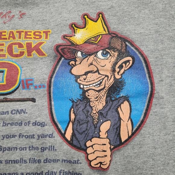 VTG 90s Jeff Foxworthy T-Shirt Mens L Boxy Fit You Might Be A Redneck Tee - Picture 2 of 7